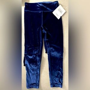 Great deal! Athleta Girl Velvet Deep Blue Leggings (New with Tags) Size L/12